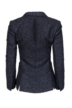 Balenciaga - Black Tweed Double Breasted Blazer Sz 6