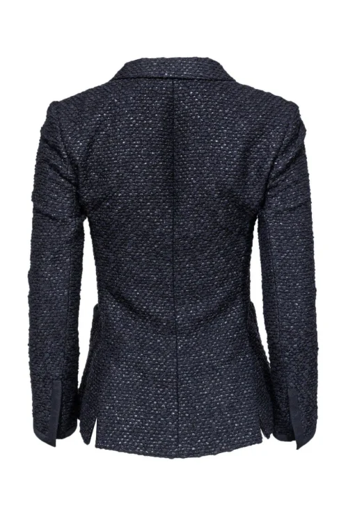 Balenciaga - Black Tweed Double Breasted Blazer Sz 6