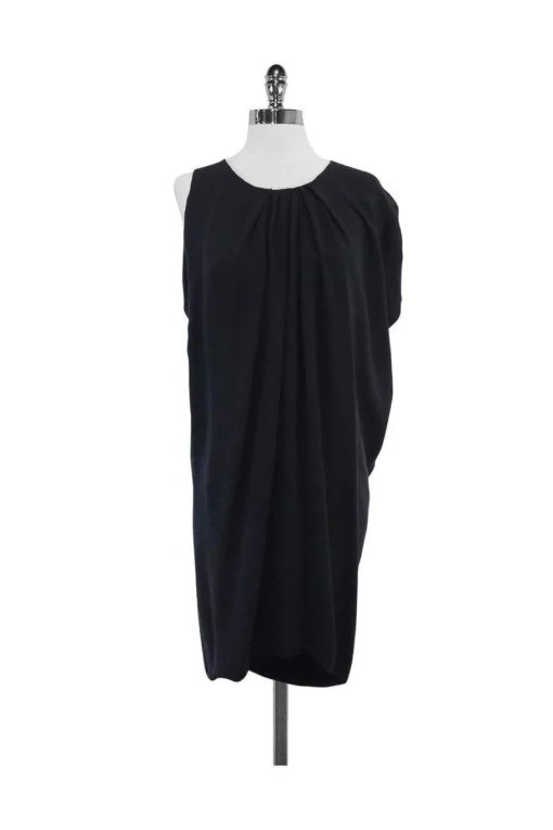 Bally - Black Silk Sleeveless Dress Sz S