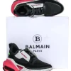 Balmain - Black, White & Pink Chunky "B-Bold" Sneakers Sz 10