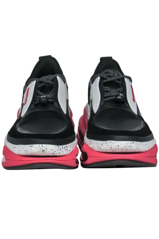 Balmain - Black, White & Pink Chunky "B-Bold" Sneakers Sz 10