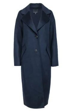 Banana Republic - Navy Wool Blend Long Coat Sz S