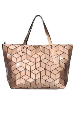 Bao Bao - Golden Bronze Metallic Mosaic Tote