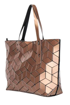 Bao Bao - Golden Bronze Metallic Mosaic Tote