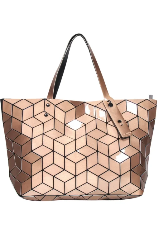 Bao Bao - Golden Bronze Metallic Mosaic Tote
