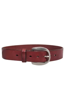 Barneys New York  - Brown Leather Belt w/ Solid Brass Hardware