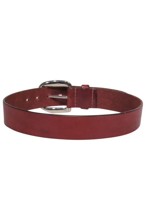 Barneys New York  - Brown Leather Belt w/ Solid Brass Hardware