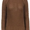 Barney's New York - Light Brown Chunky Knit Alpaca Wool Sweater Sz XS