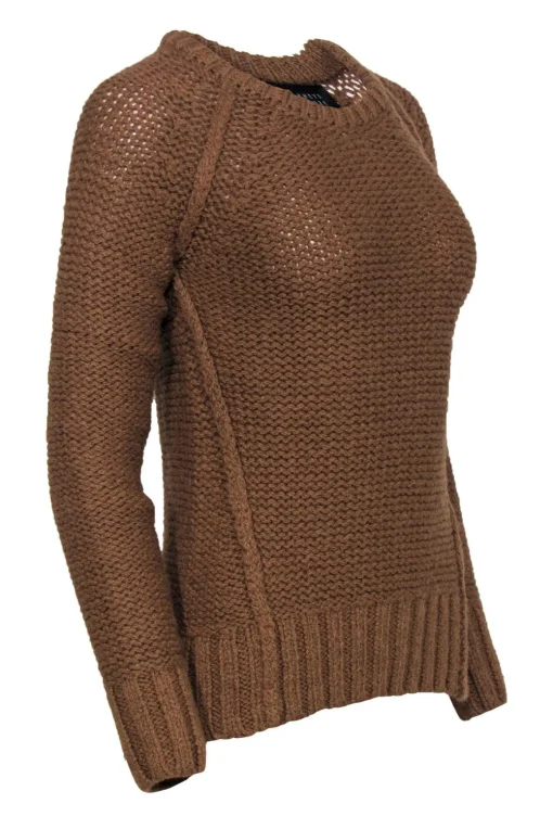 Barney's New York - Light Brown Chunky Knit Alpaca Wool Sweater Sz XS