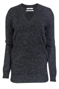 Barrie - Grey Cashmere Sweater w/ Elbow Pads Sz M