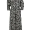 Ba&sh - Black & Beige Print Crop Sleeve Dress Sz S