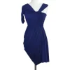 BCBG - Blue Gathered One Shoulder Dress Sz XS