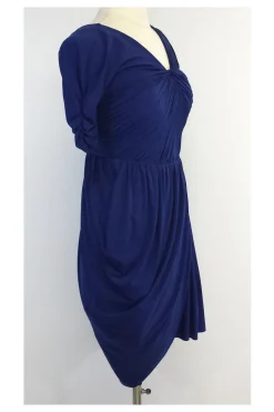 BCBG - Blue Gathered One Shoulder Dress Sz XS