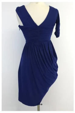 BCBG - Blue Gathered One Shoulder Dress Sz XS