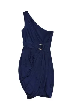 BCBG - Navy One Shoulder Dress Sz XS