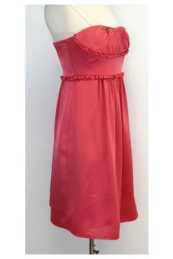 BCBG - Pink Silk Strapless Dress Sz 2