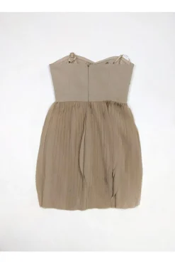 BCBG Max Azria - Beige Strapless Dress Sz 4