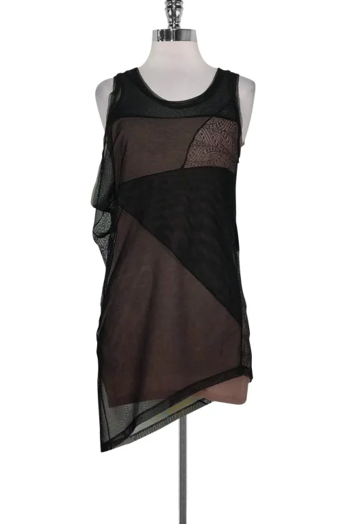BCBG Max Azria - Black Mesh Tank Top Sz XXS