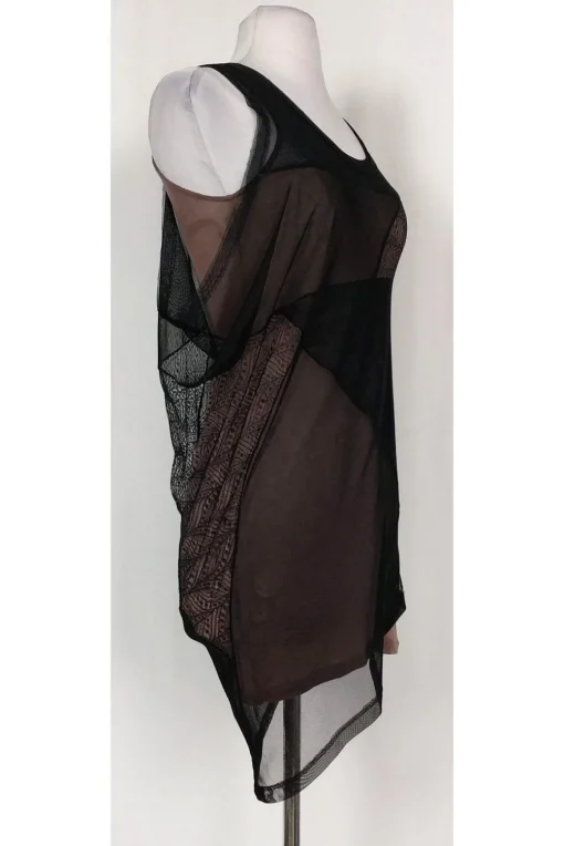 BCBG Max Azria - Black Mesh Tank Top Sz XXS