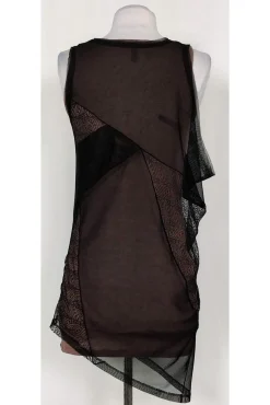 BCBG Max Azria - Black Mesh Tank Top Sz XXS