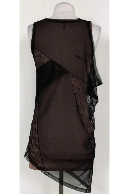 BCBG Max Azria - Black Mesh Tank Top Sz XXS