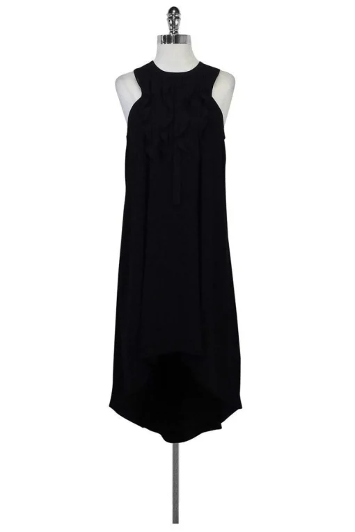 BCBG Max Azria - Black Sleeveless Dress w/ Ruffles Sz XS
