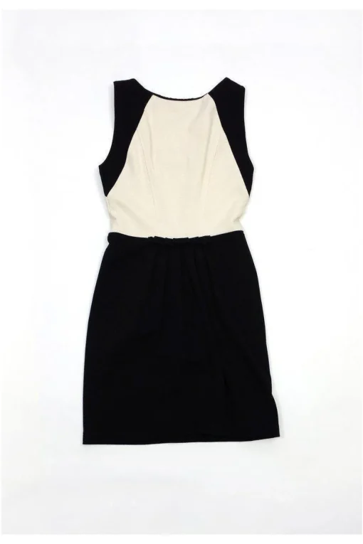 BCBG Max Azria - Cream & Black Colorblock Dress Sz XS