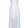 BCBG Max Azria - Ivory Sleeveless High Low Maxi Dress Sz 2