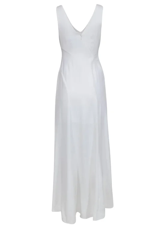 BCBG Max Azria - Ivory Sleeveless High Low Maxi Dress Sz 2