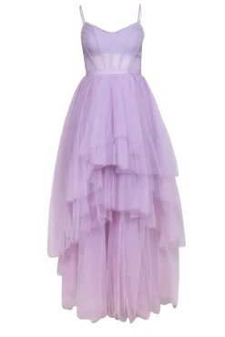 BCBG Max Azria - Lavender Tulle Sleeveless Formal Dress Sz 4