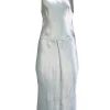 BCBG Max Azria - Light Blue Silk Halter Neck Dress Sz 8