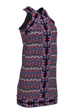 BCBG Max Azria - Multi Colored Mosaic Patterned Mini Dress Sz XXS