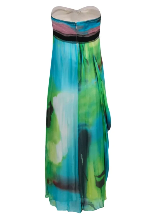 BCBG Max Azria - Multicolor Strapless Maxi Dress Sz 2