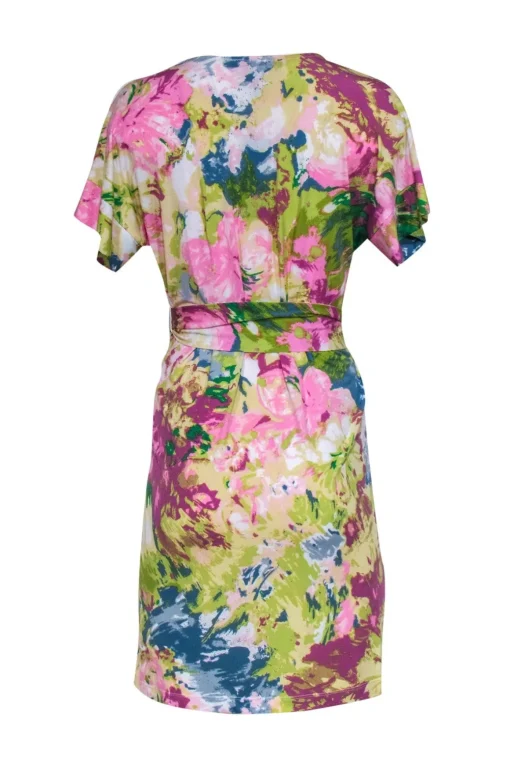 BCBG Max Azria - Pink & Multicolor Floral "Avery" Mini Dress Sz S