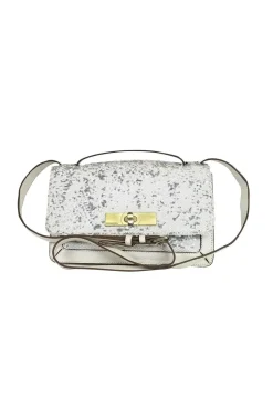 BCBG Max Azria - White Leather Sequin Crossbody