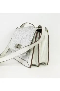 BCBG Max Azria - White Leather Sequin Crossbody