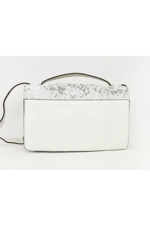 BCBG Max Azria - White Leather Sequin Crossbody