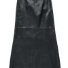 Bebe - Black Smooth Leather Maxi Skirt Sz 0