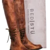 Bed Stu - Cognac Tall Leather Lace-Up Boots Sz 8.5