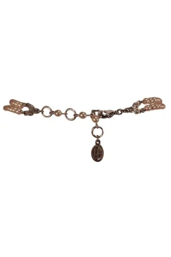 Ben Amun - Double Layer Pearl Necklace w/ Silver Jeweled Detail