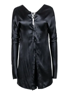 Ben Taverniti - Black Silk Blend Blouse Sz M