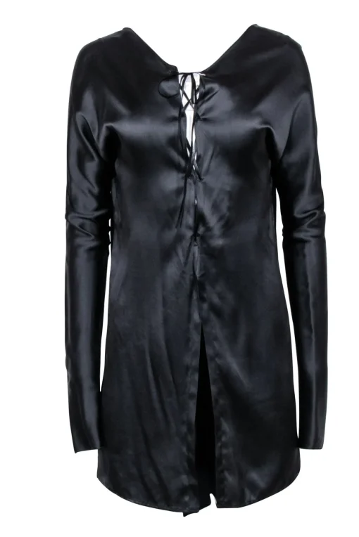 Ben Taverniti - Black Silk Blend Blouse Sz M