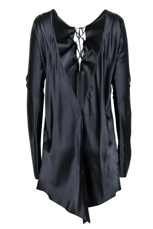 Ben Taverniti - Black Silk Blend Blouse Sz M