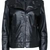 Bernardo - Black Smooth Leather Moto Jacket Sz L