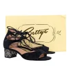 Bettye Muller - Black Suede Open Toe Pumps Sz 8.5