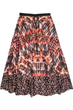 Bhanuni - Multicolor Kaleidoscope Satin Maxi Skirt Sz L
