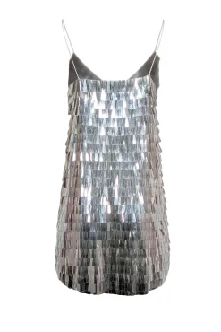 BHLDN - White Sleeveless Iridescent Sequin Sleeveless Dress Sz 14