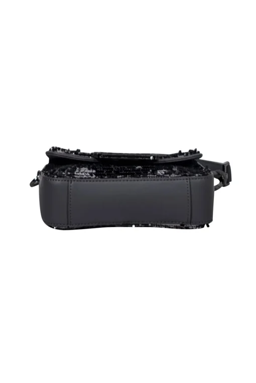 Bibi Lou - Grey Faux Leather & Pewter Sequin Top Handle Mini Bag
