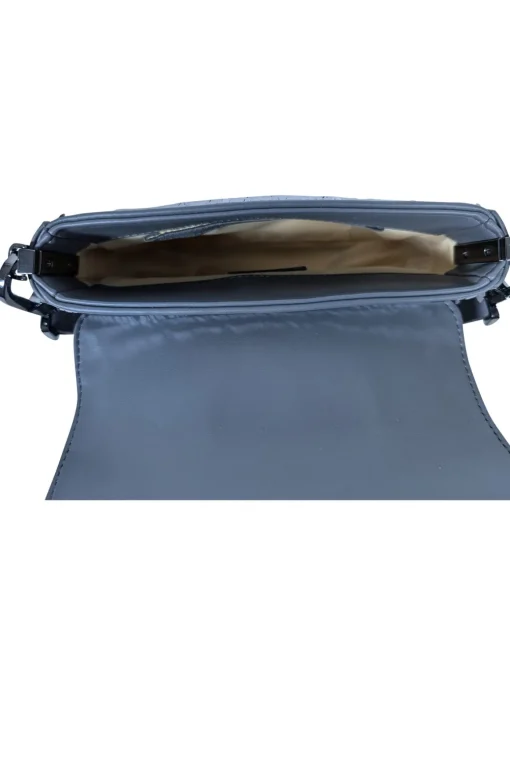 Bibi Lou - Grey Faux Leather & Pewter Sequin Top Handle Mini Bag