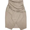 Black Halo - Beige Ruched Pencil Skirt Sz XS